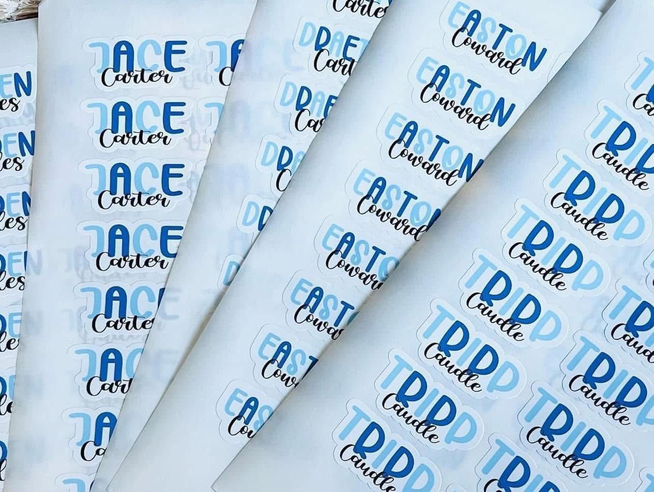 Water resistant name labels